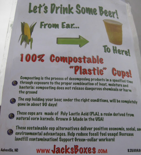 Compostable Cups at Downtown After Five in Asheville, North Carolina