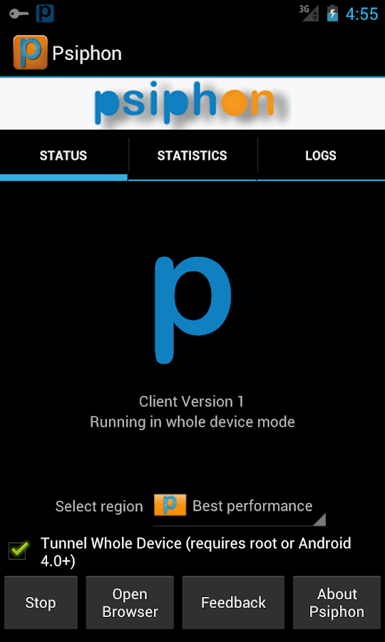 Psiphon - screenshot