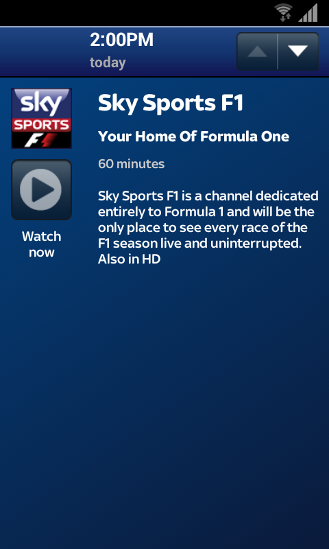 Sky Sports Mobile TV Screen 3