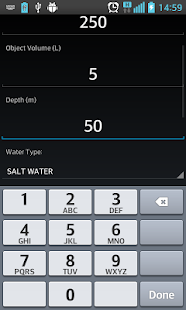 Scuba Lift Bag Size Calculator - náhled
