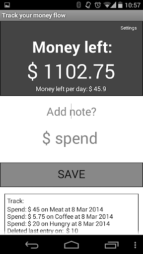 Simple Money Tracker