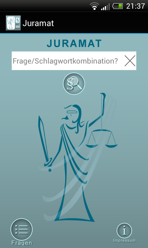 Android application Juramat Rechtsratgeber Anwalt screenshort