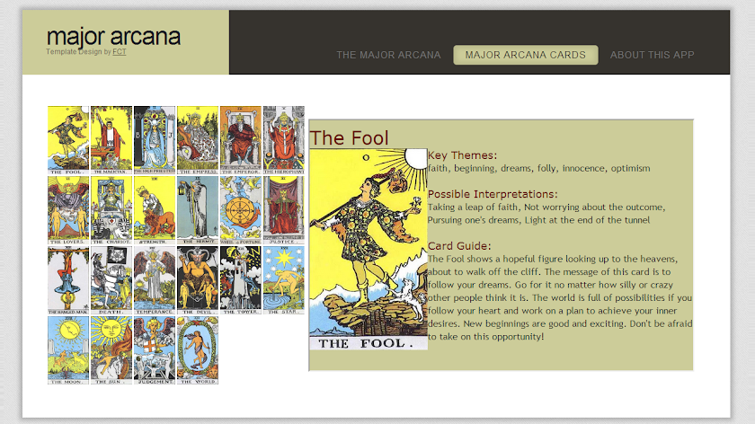 Major Arcana Screen 2