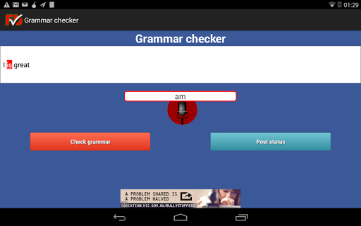 FB status grammar checker