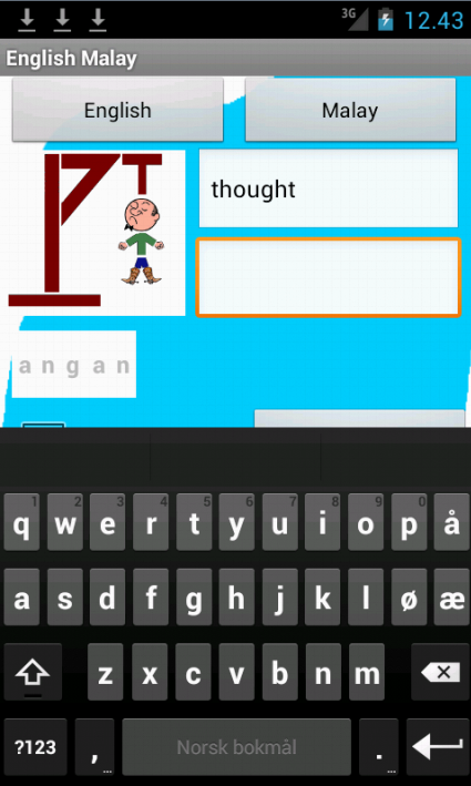 Android application English Malay Hangman screenshort