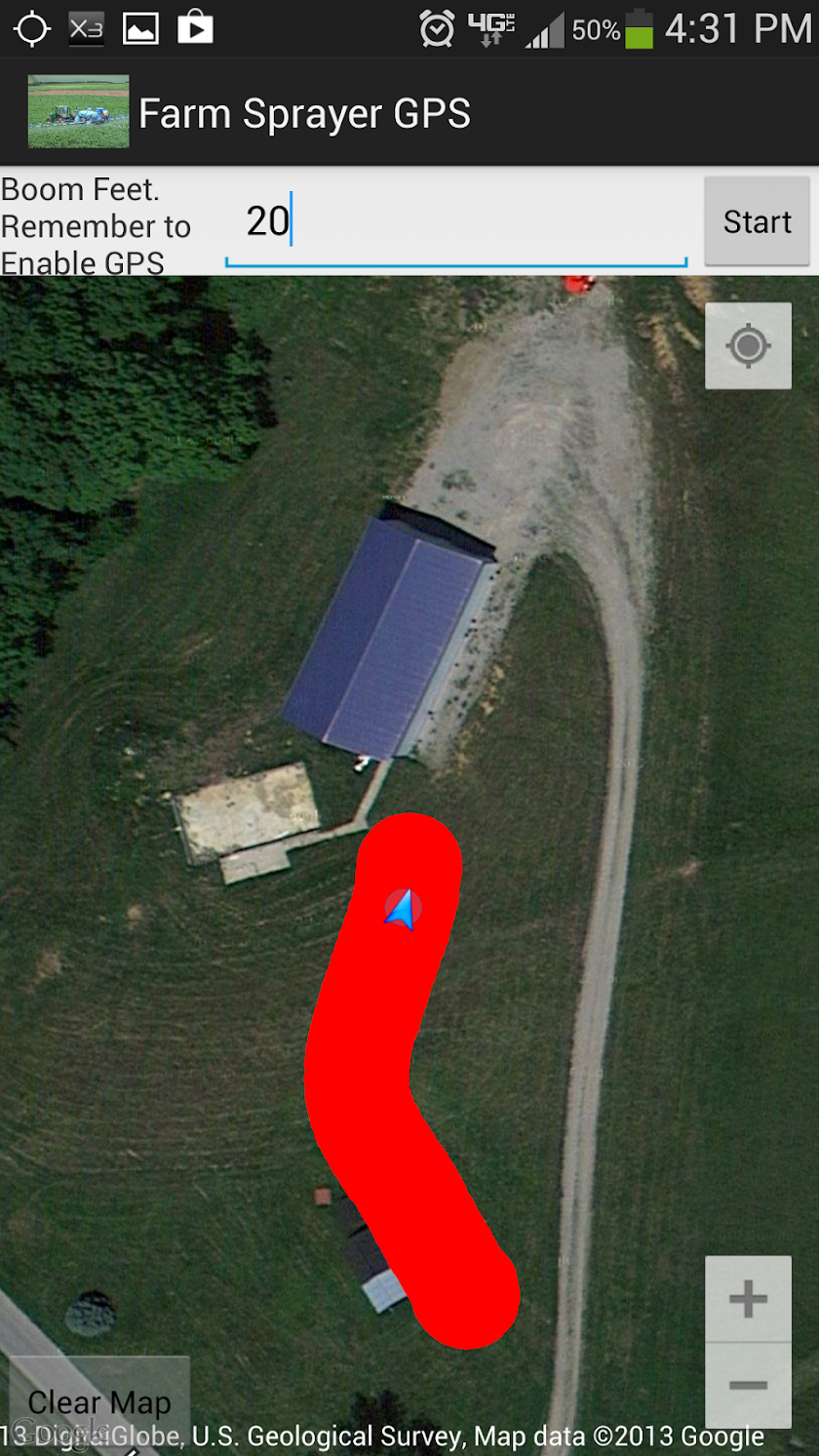 Farm Sprayer GPS Screen 2