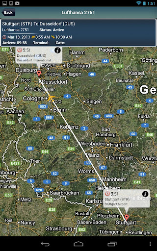 Dusseldorf Airport+FlightTrack