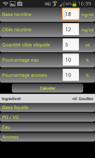 E-Liquid Calculator NOADS Screen 2
