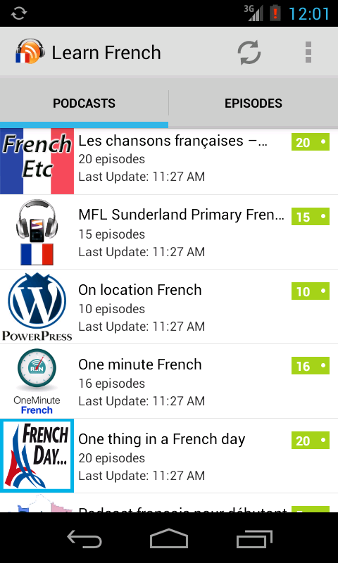 French Podcast Screen 3