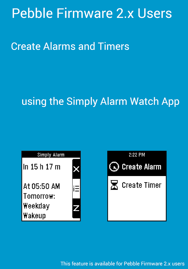 Simply Alarm for Pebble - screenshot