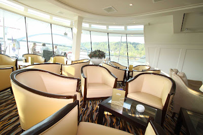 Relax in AmaLyra's spacious Panoramic Lounge and watch the passing vistas on your luxury river cruise of Europe.
