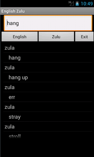 English Zulu Dictionary