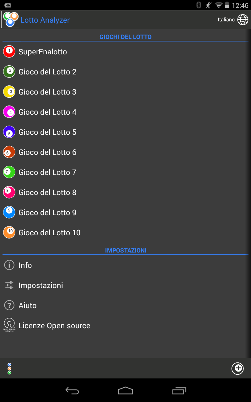 Android application Lotto Analyzer screenshort