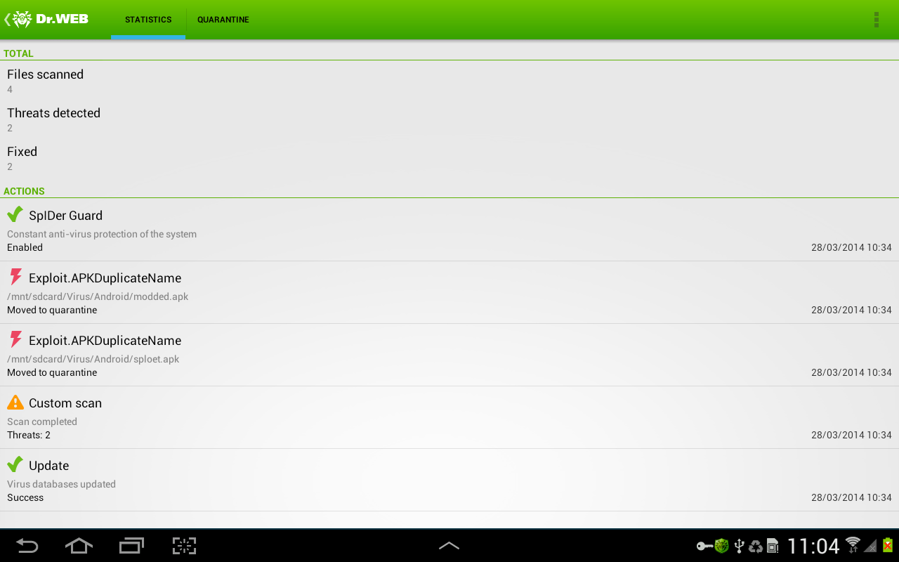 Dr.Web v.9 Anti-virus - screenshot