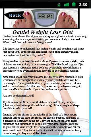 Daniel Weight Loss Diet