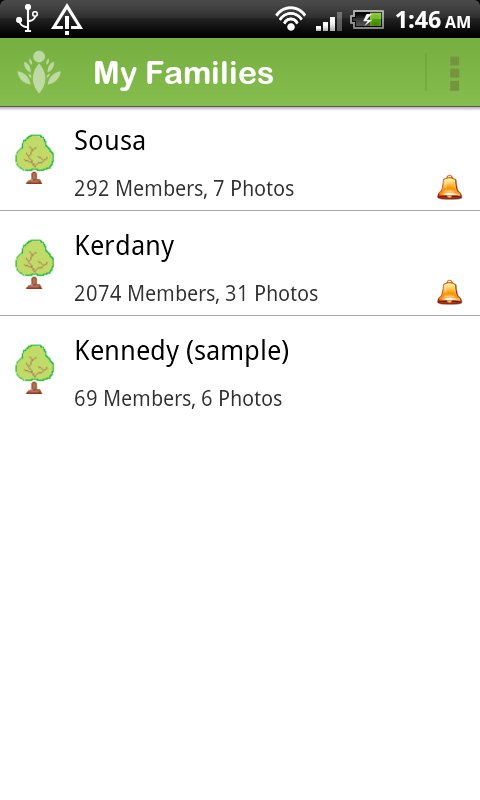 Android application FamilyGTG - Family Tree screenshort