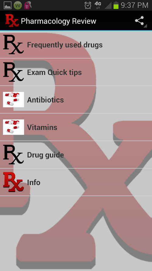 Android application NCLEX Drug Guide-Nursing screenshort
