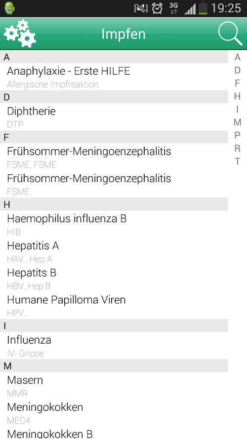 Android application Impfen 2014 screenshort