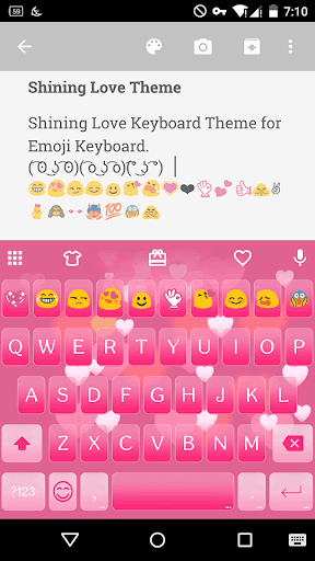 Shining Love Emoji Keyboard