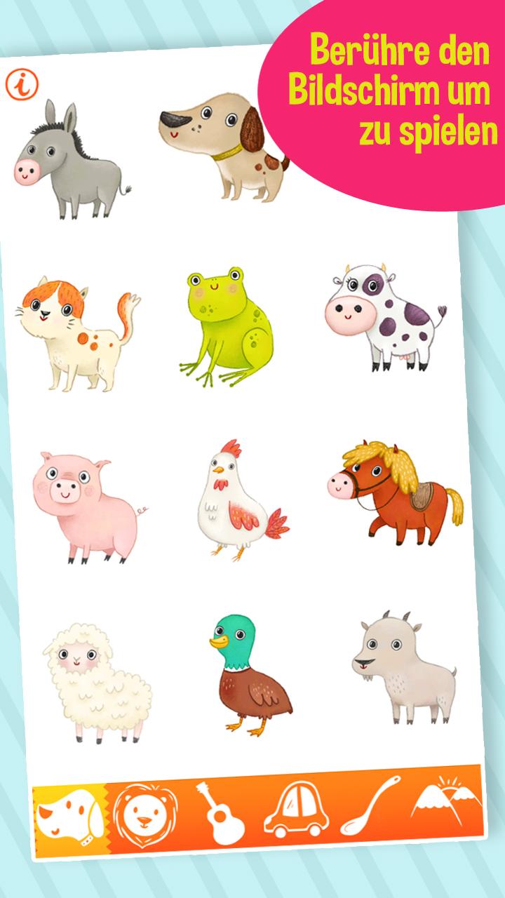 Android application Animal Sounds 123 HD screenshort