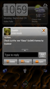 GO SMS Pro Inferno Glass Theme(圖3)-速報App