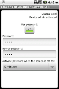 Locale Password Lock Plug-in