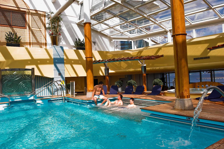 Chill out with family or friends in Celebrity Constellation's indoor Solarium.