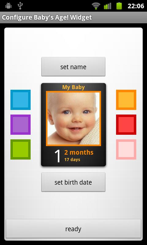 Baby Age Widget with photo Screen 3