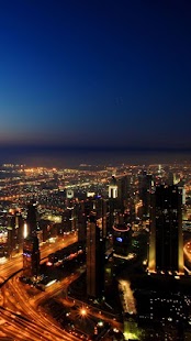 Dubaj v noci Živá Tapeta - náhled