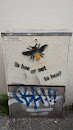 To Bee or Not to Bee Mural on Electric Box