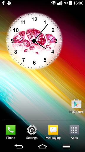 Pink Diamonds Analog Clock