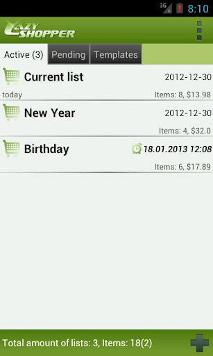 LazyShopper - Shopping List