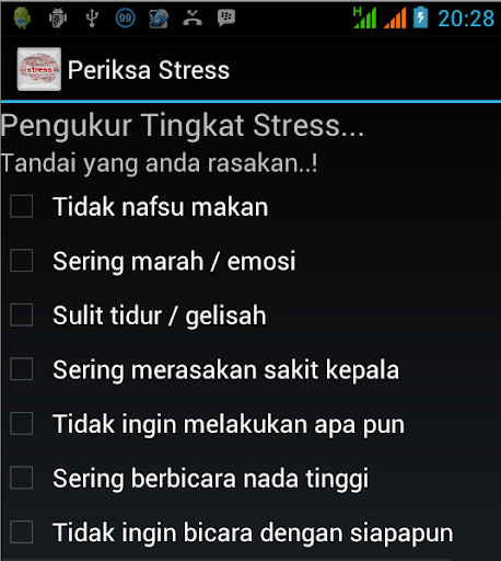 Periksa Tingkat Stress