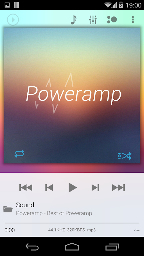Android application Skin for Poweramp Holo Light screenshort