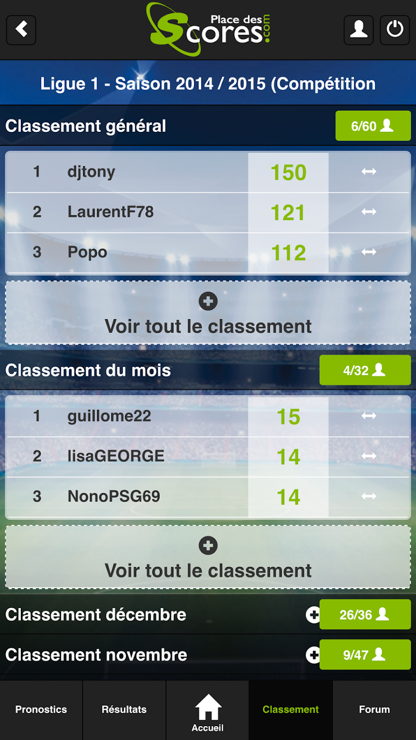 PlacedesScores Screen 3