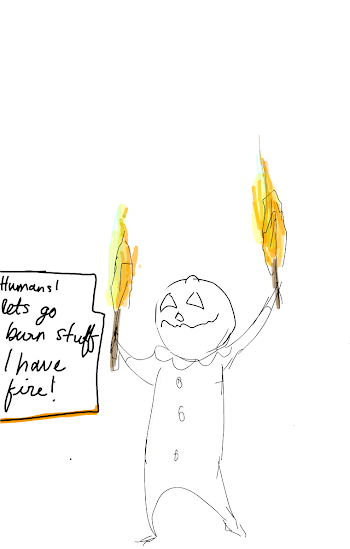 today I gave pumpkins fire.