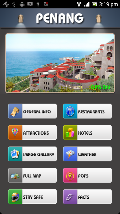 Android application Penang Offline Travel Guide screenshort