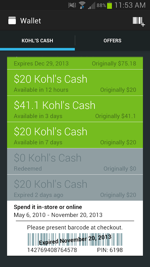 Kohl's screenshot