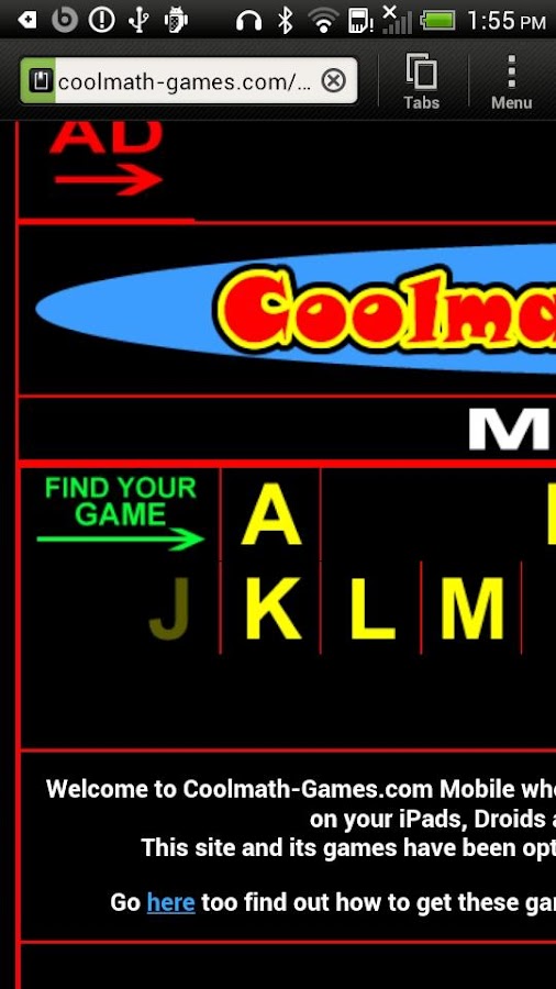 ... access the cool math games website from a mobile device remember this