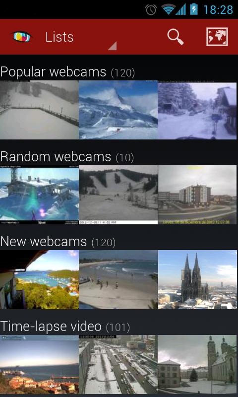 Android application Worldscope Webcams screenshort