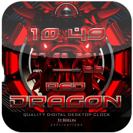 Red Dragon digital Clock LOGO-APP點子