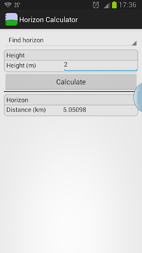 Horizon Calculator