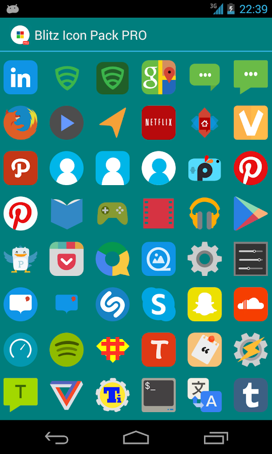 Blitz PRO (Icon Pack) - screenshot