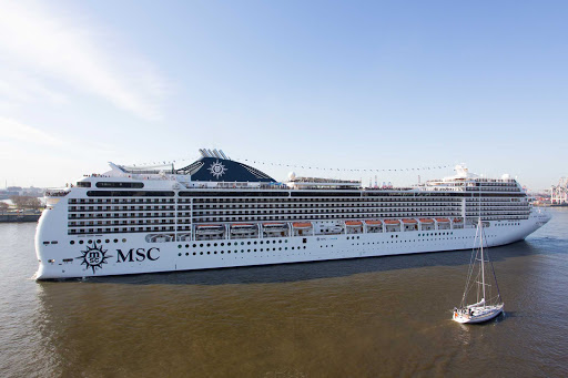 The 2,500 passenger MSC Magnifica sails to ports across the Mediterranean and along South America. 