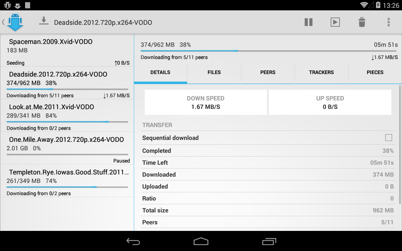 aTorrent - Torrent Downloader - screenshot