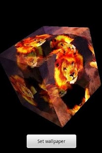 Android application 3D lion screenshot