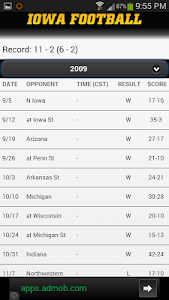 Iowa Hawkeye Football Schedule – Android Sports Apps
