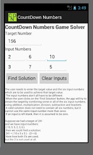 CountDown Numbers Game Solver