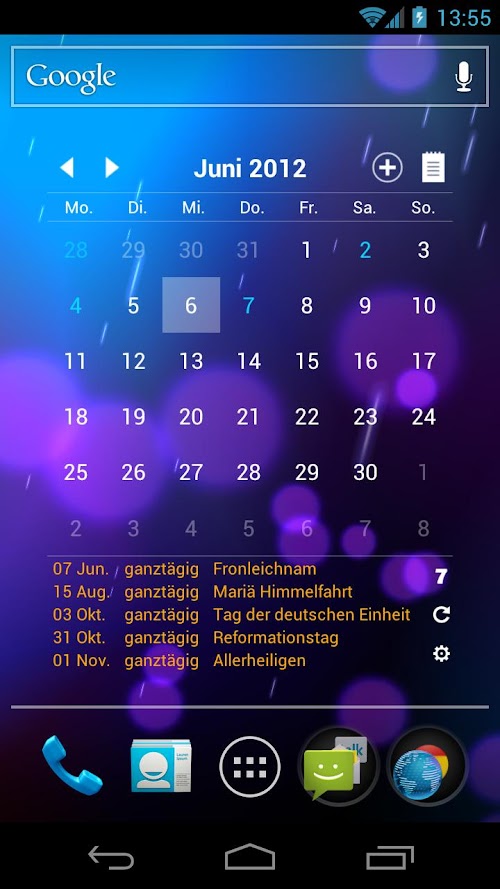 Android application Calendar Widget+Status PRO screenshort
