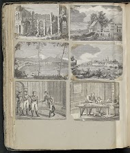 Albumblad met diverse voorstellingen